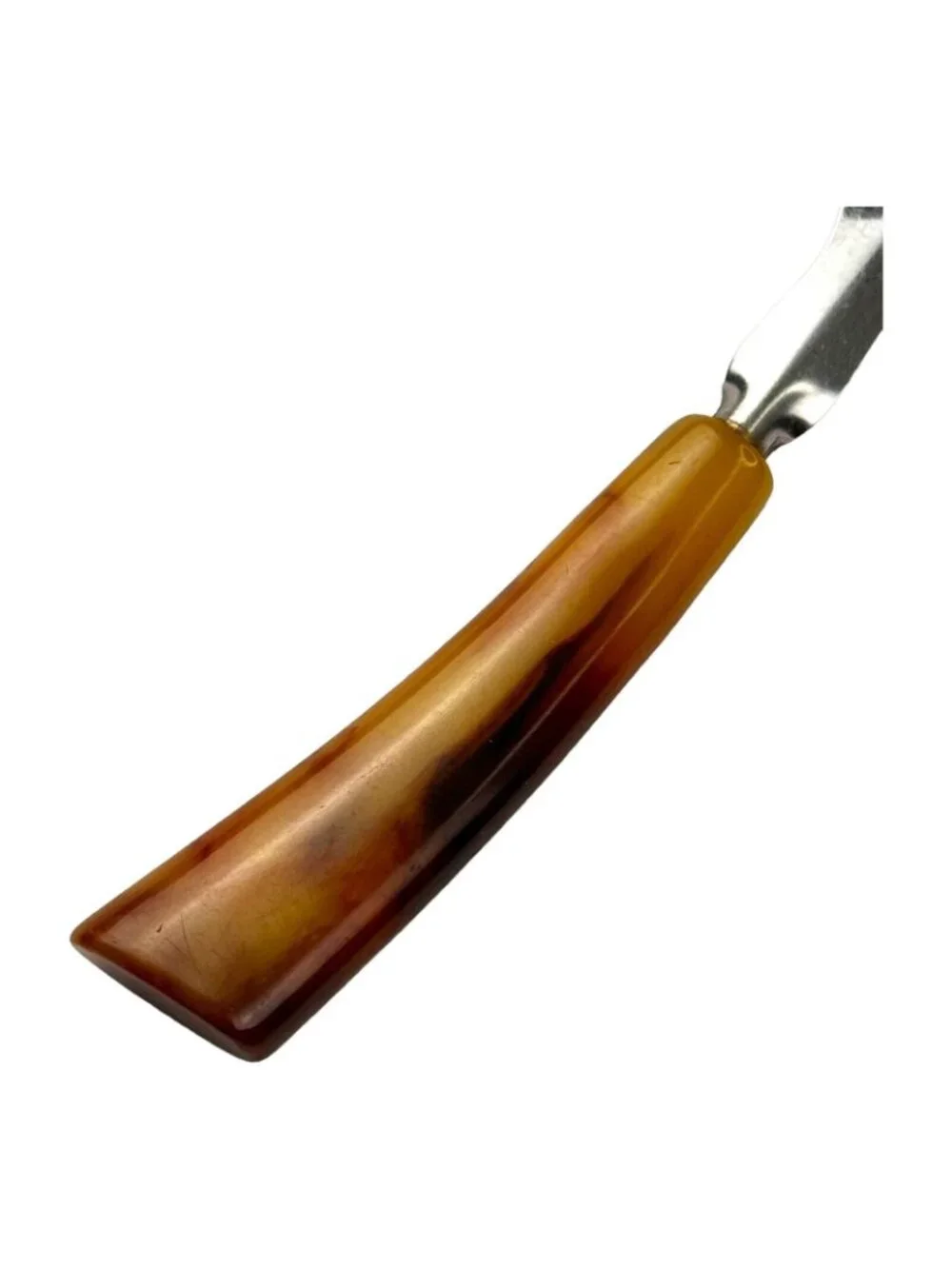 Vintage Brown Bakelite Handled Metal Slotted Spatulas - Set Of Two - 9 Inches Ea